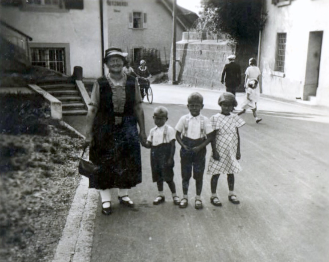 1936 Spaziergang in Möhlin Kanton Aaargau Schweiz (am Mühlistich)