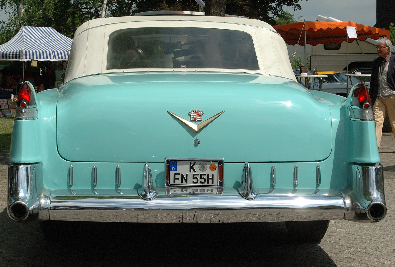 1955-er Cadillac-ein Autotraum-auch die Rückseite Foto ...