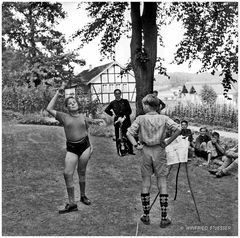 1955 St.Georg-Pfadfinder in Bröleck-Bergisches Land -&quot;Lagerzirkus&quot; (4)