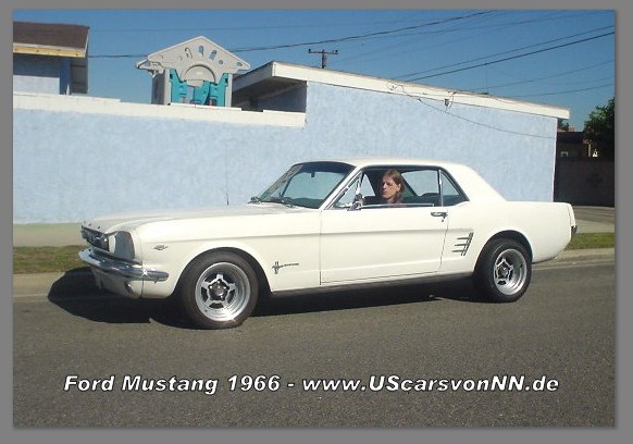 1966 FORD MUSTANG COUPE WHITE hier noch in USA