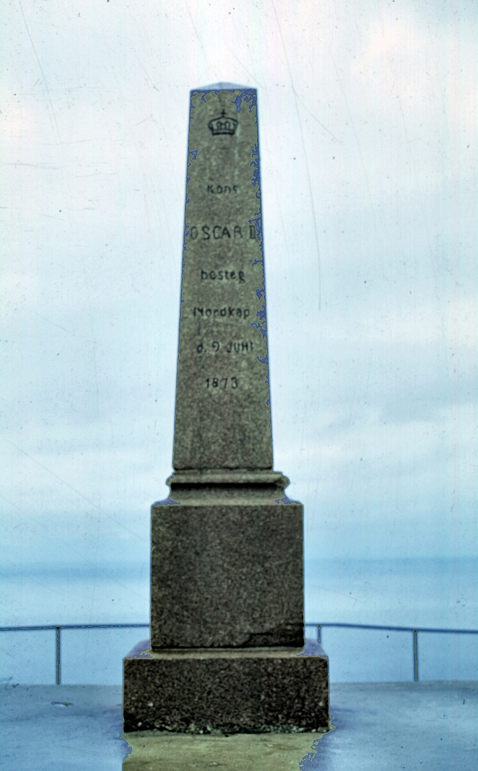 1970 Nordkap der alte schöne original Obelisk