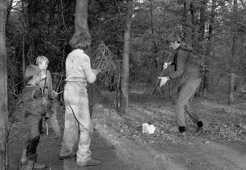 1972: playing with friends in the woods