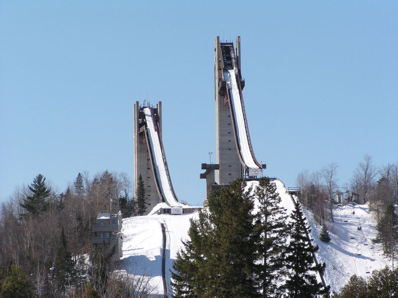 1980 Winter Olympic Ski Jumps in Lake Placid, NY photo & image