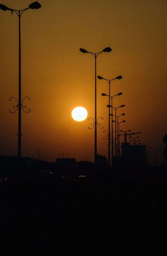 1983/84 Kuwait City Straßenlampen