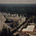 1995 Scan  Freizeitpark Six Flags Gurnee Illionois Achterbahn aus Holz aus der Gondel aufgenommen