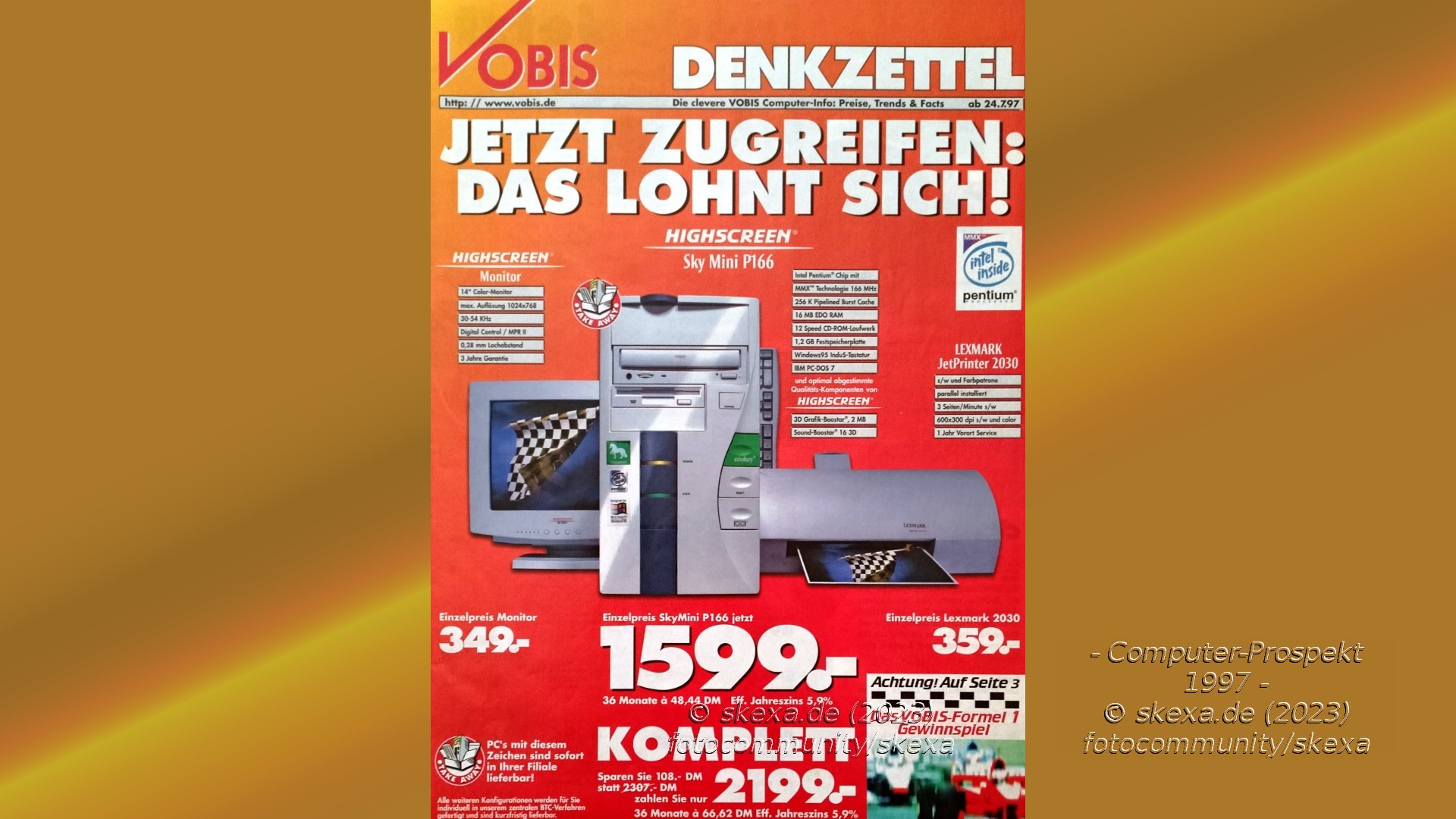 1997, keine Inflation - 16 MB RAM  - Denkzettel