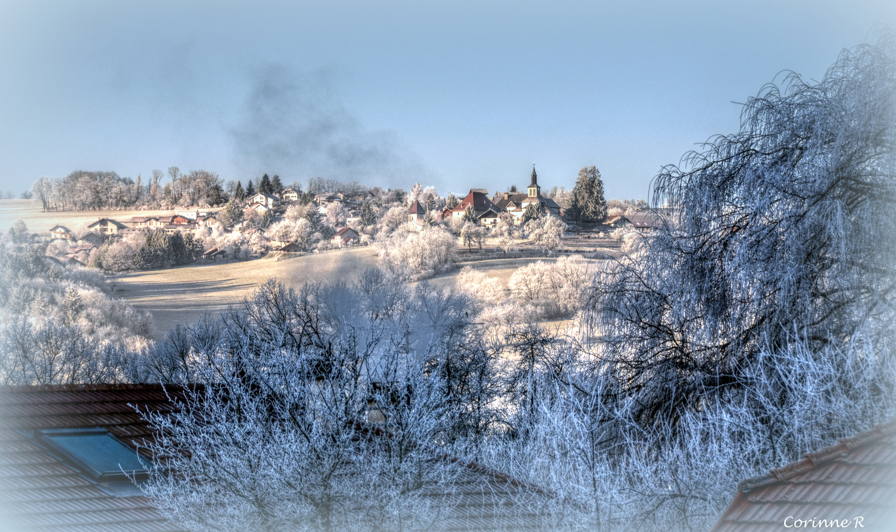 1er janvier 2017, 9h00, ciel bleu et givre.... - 8°