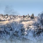 1er janvier 2017, 9h00, ciel bleu et givre.... - 8°