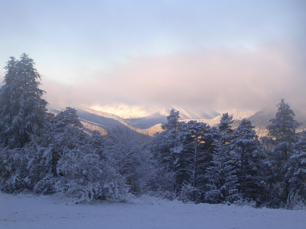 1ère neige fin octobre alpes de hautes provence 2