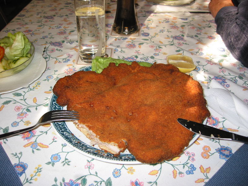 1x Schnitzel zu 7 €