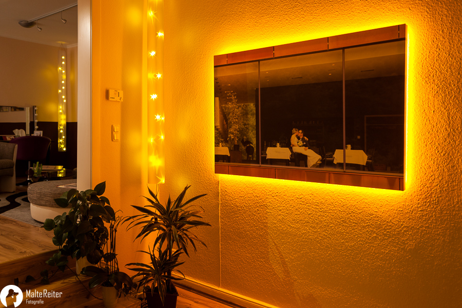 1,x5m Foto auf Leinwand mit LED-Beleuchtung