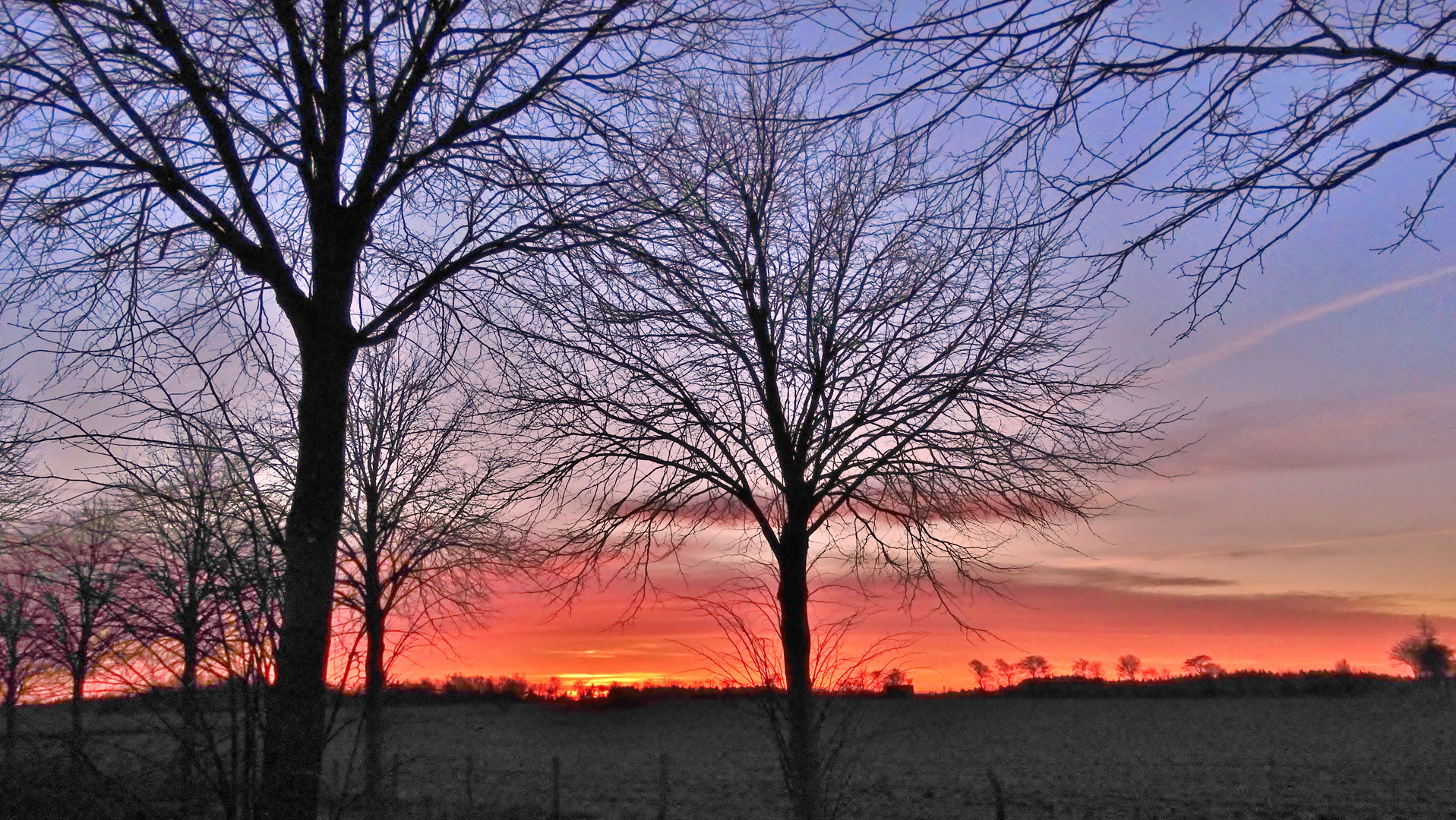 (2) Abendrot im Januar...