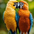 2 birds kiss each other with love (2)