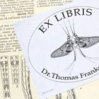 (2) Exlibris von meinem Foto der Eintagsfliege Ephemera danica (2011), gefertigt von Maria J.