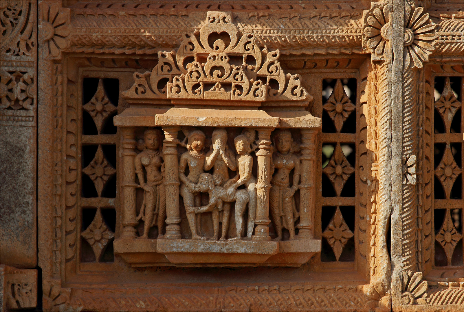 2. Fassadendetail an einem Eklingjitempel bei Udaipur