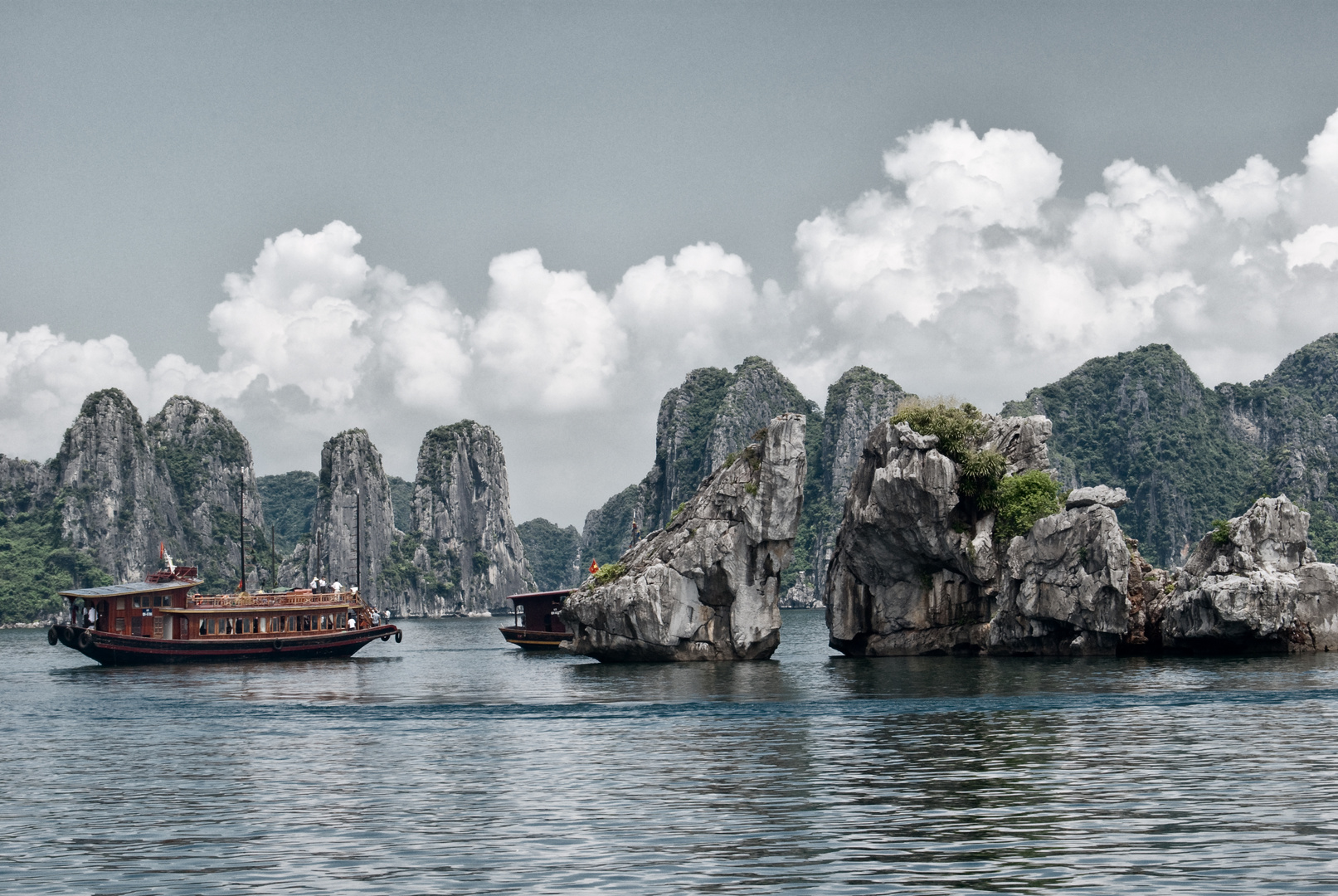 "2 Hähne" in der HaLong Bucht