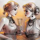 2 Ladys an der Cocktailbar