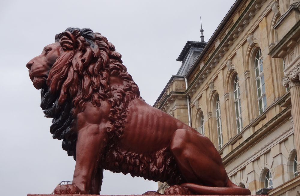 2 Löwen vor dem Herzoglichen Museum