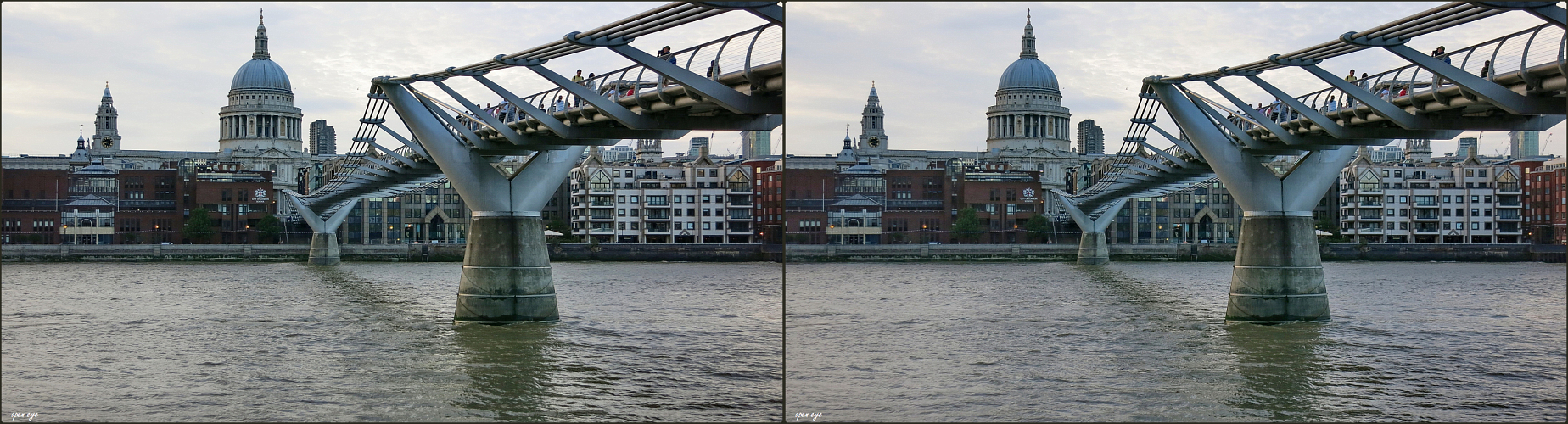 2._ London am Abend / Millenium Bridge / X View