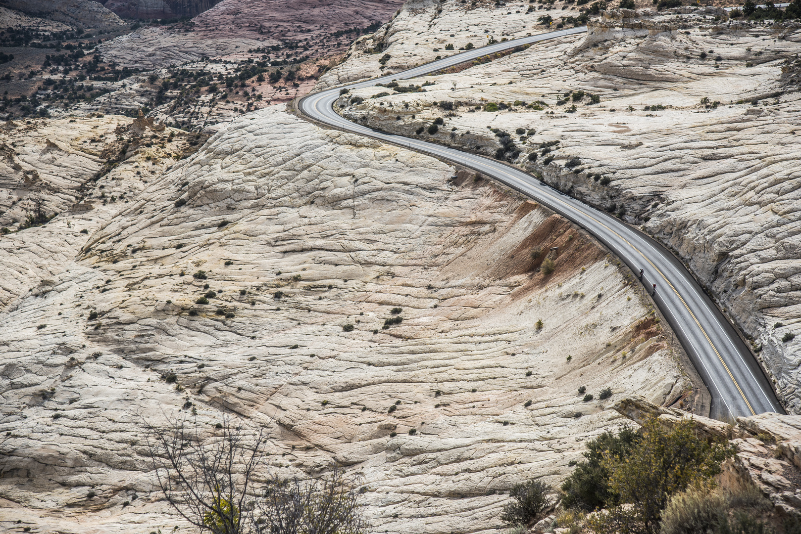 2 Radfahrer auf dem Scenic Byway 12, Utah