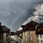 2 Regenbögen über Aarau (Schweiz)