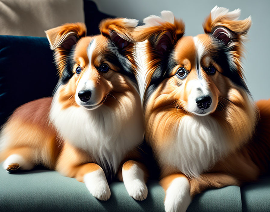 2 Sheltie's mit KI gestaltet