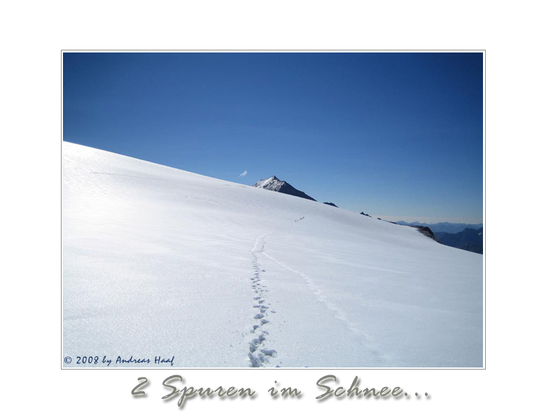 * 2 Spuren im Schnee... *