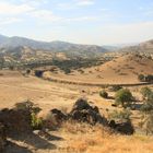 2 UP engines are pulling empty container cars up the Tehachapi Loop to the Mojave Desert