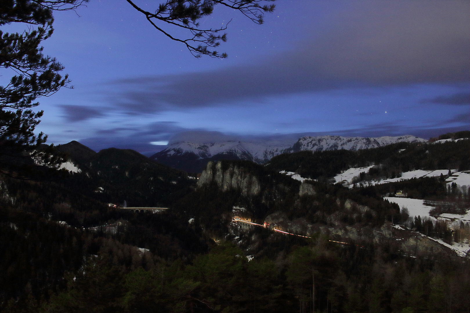 "20 Schilling Blick" bei Nacht