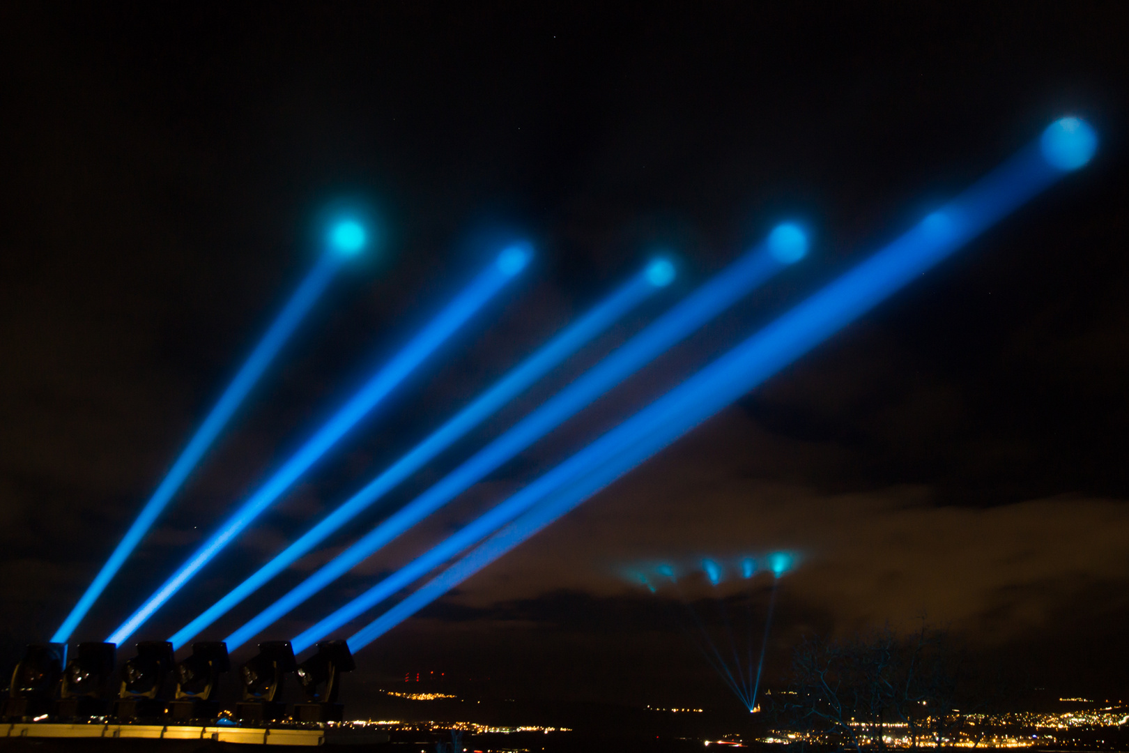 200 Jahre Rheinhessen - Lichtbrücke Bingen/Ockenheim