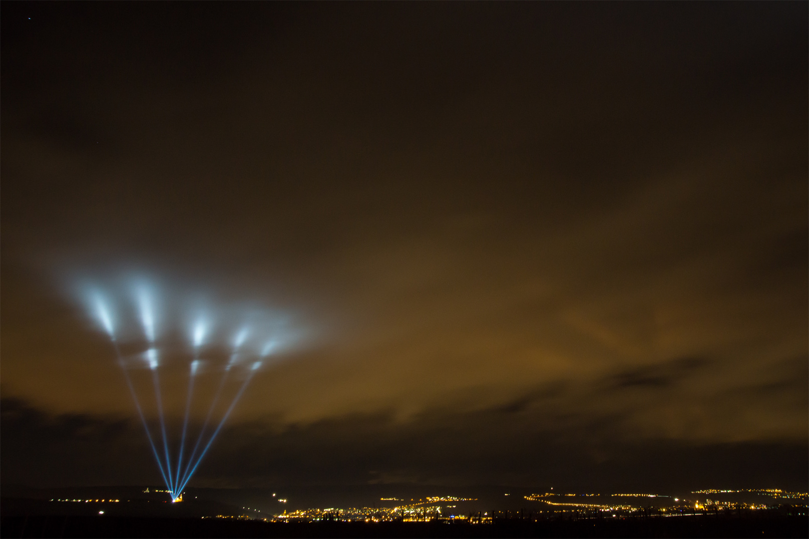 200 Jahre Rheinhessen - Lichtbrücke Bingen/Ockenheim II