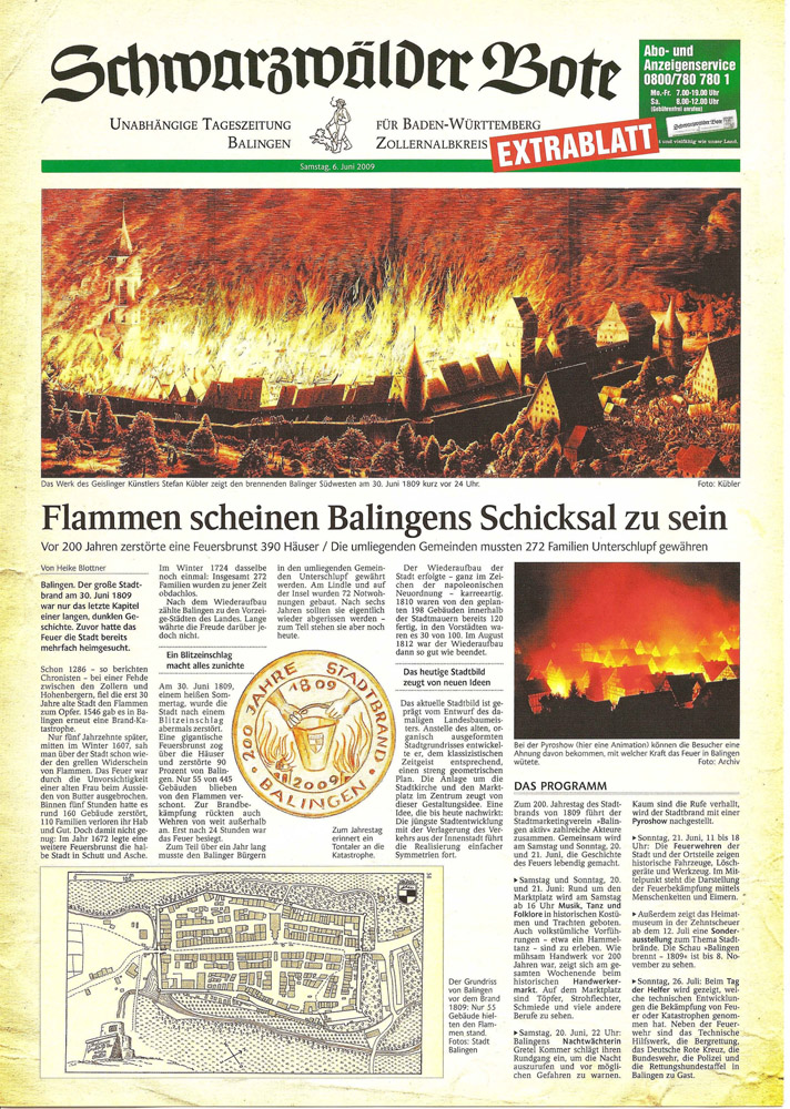 200 Jahre Stadtbrand Balingen