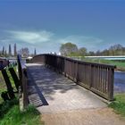 20080428 Zwickau : Holzbrücke Radweg  auf dem Damm der Mulde 