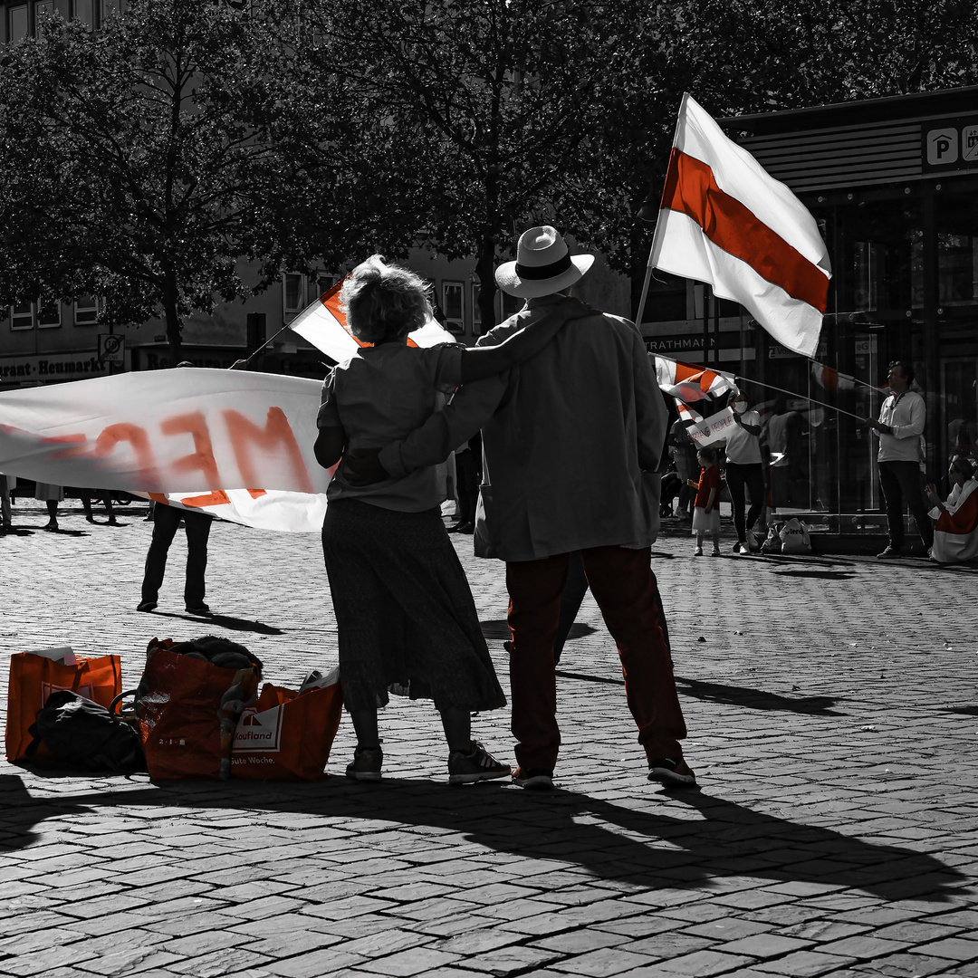 20.09.2020 - Demo für ein freies Belarus auf dem Kölner Heumarkt