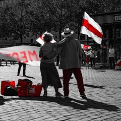 20.09.2020 - Demo für ein freies Belarus auf dem Kölner Heumarkt