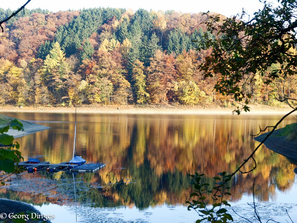 20151031-Aggertalsperre mit Spiegelung 29.10.