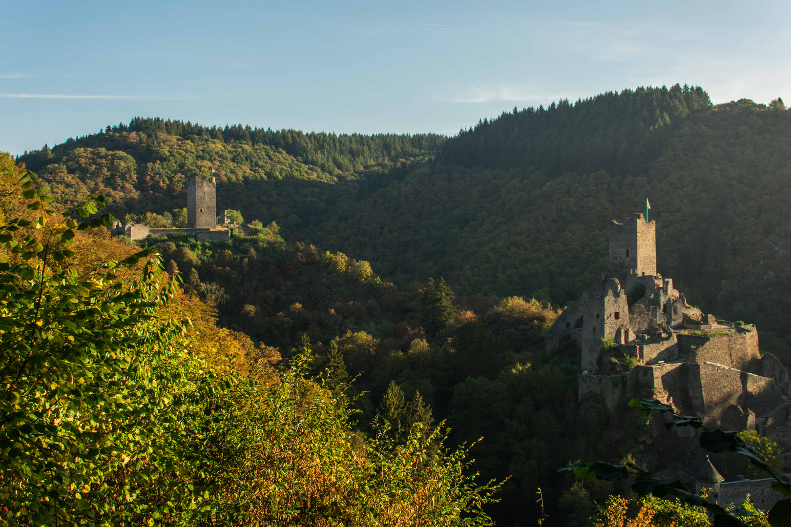 2016, Eifelsteigwanderung: Manderscheid, Ober- und Unterburg