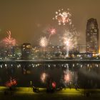 2016 Silvesterfeuerwerk an der Weseler Werft in Frankfurt