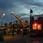 2017 Abendstimmung beim Theaterfestival Sommerwerft in Frankfurt