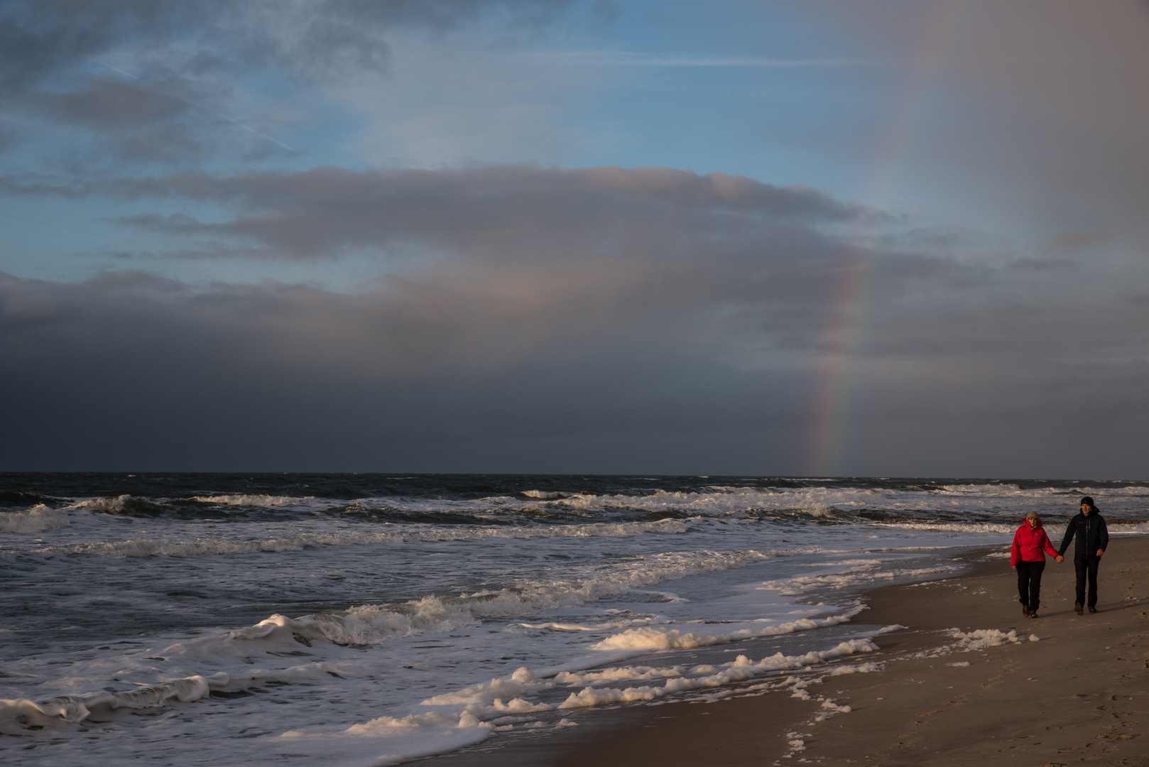 2017 Regenbogen in der Wintersonne auf Sylt