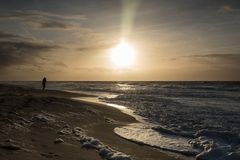 2017 Sonnenuntergang an einem Wintertag auf Sylt