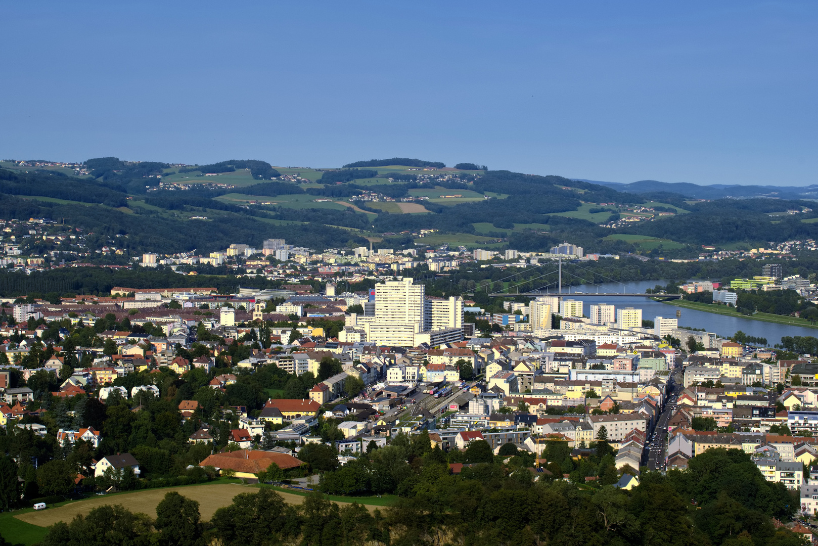 20170908 Blick auf Linz-Urfahr