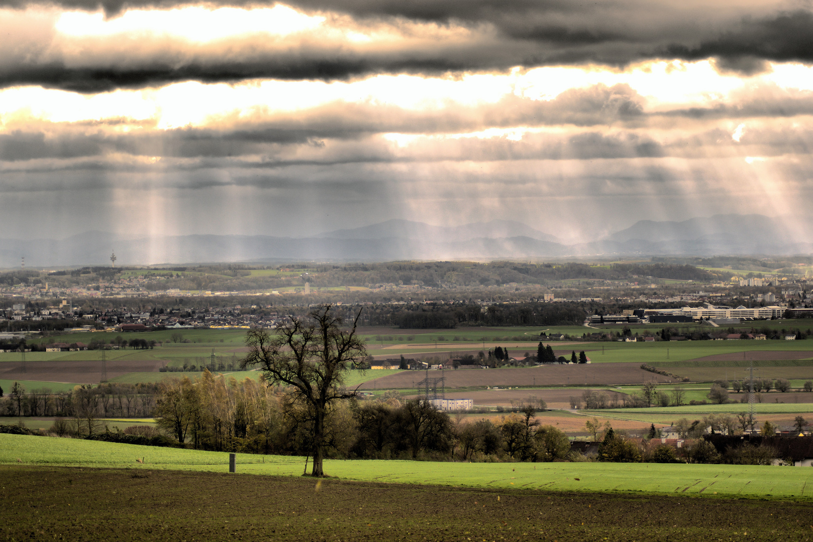 20171029 Blick von Dörnbach nach Ansfelden