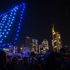 2018 Lasershow mit Drohnen zur Eröffnung der Frankfurter Altstadt