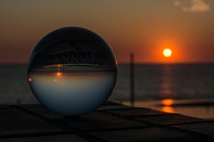 2018 Sonnenuntergang auf Sylt im Lensball