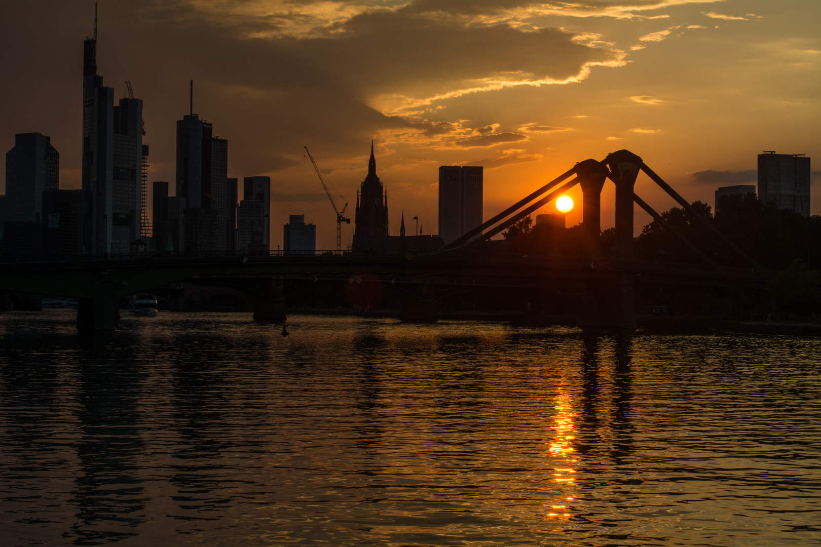 2018 Sonnenuntergang über der Flößerbrücke