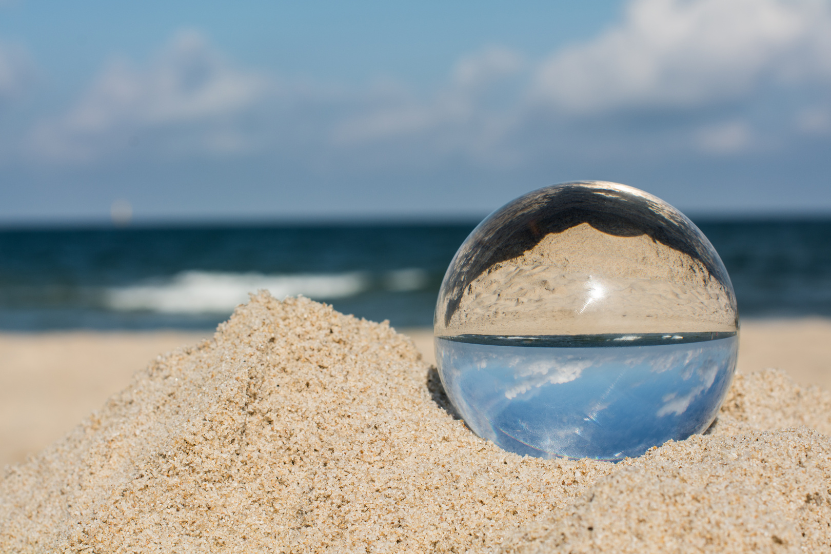 2018 Strand in Westerland auf Sylt mit Lensball