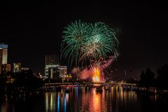 2019 Feuerwerk beim Museumsuferfest in Frankfurt