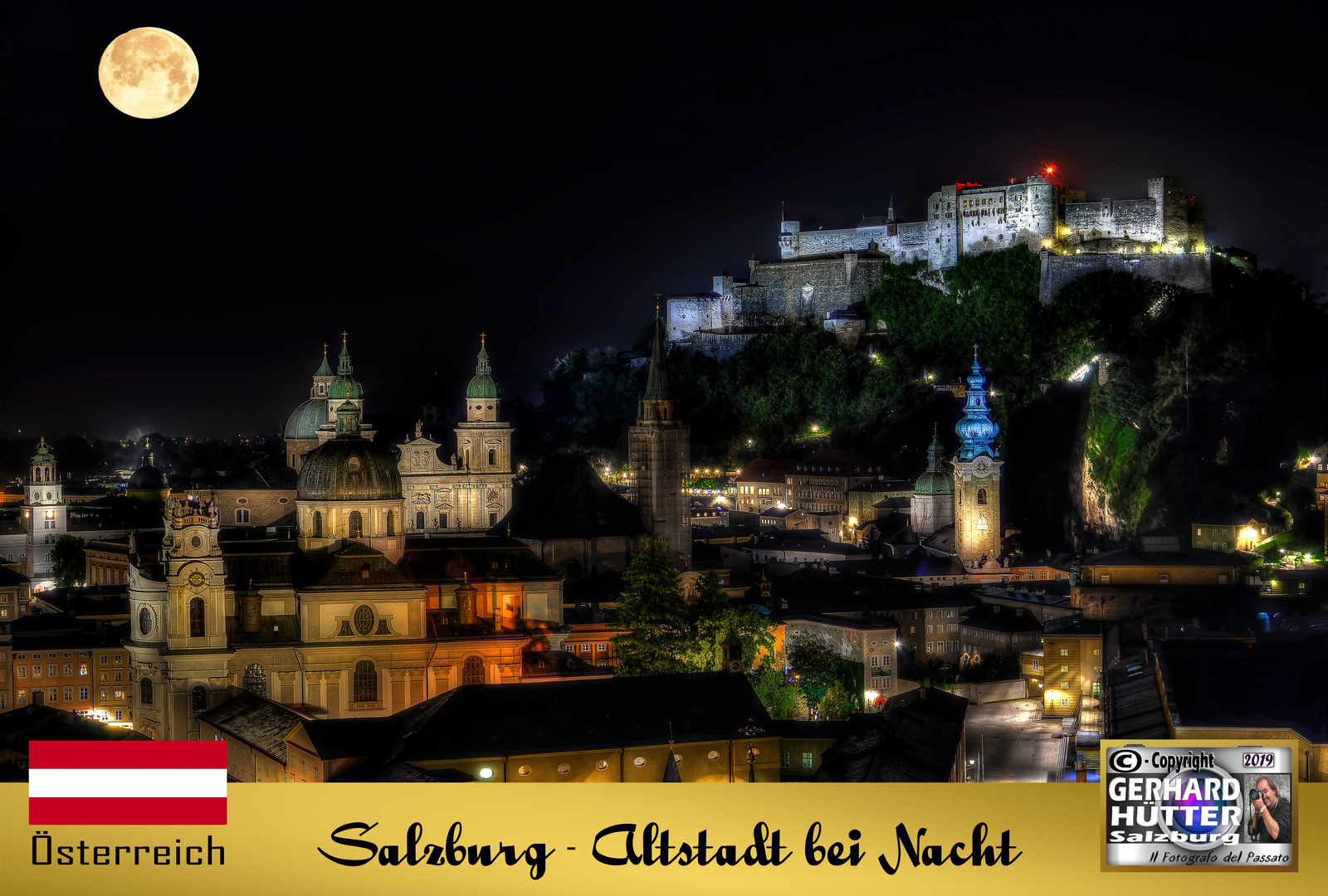 2019 Salzburg - Altstadt bei Nacht