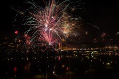 2019 Silvesterfeuerwerk an der Weseler Werft in Frankfurt